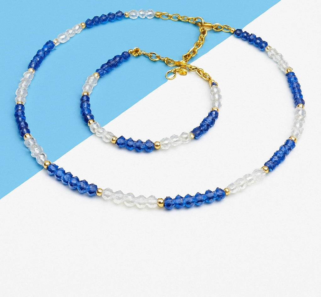 Frosted Sapphire Necklace