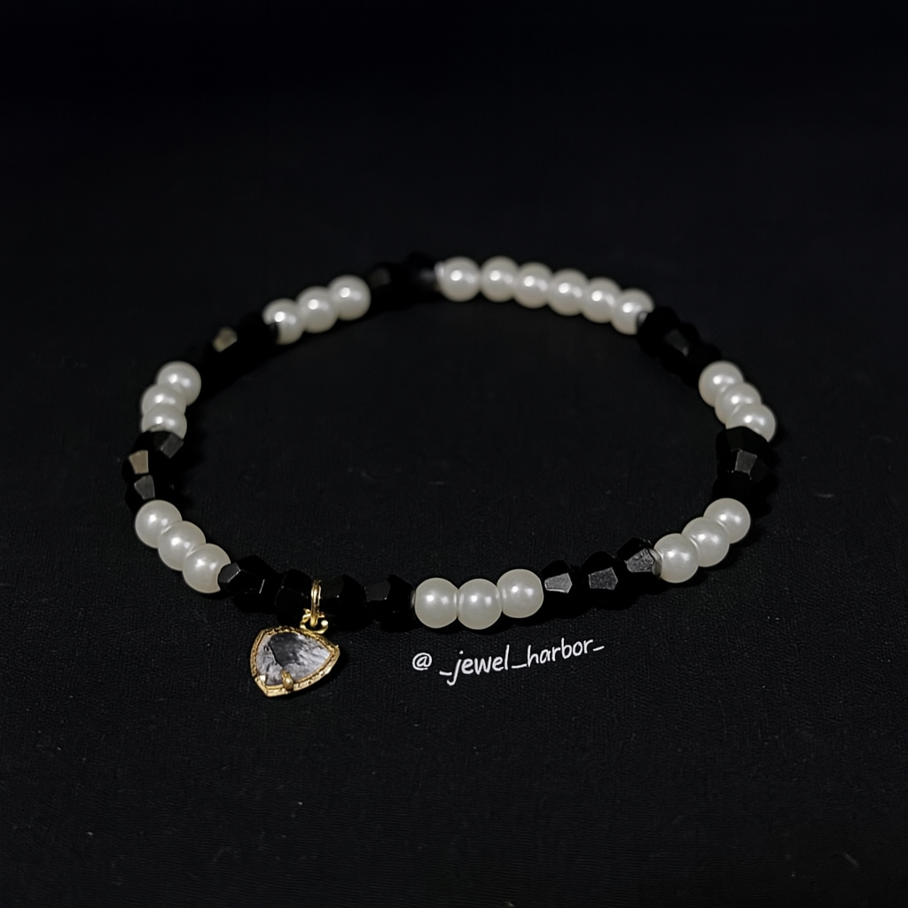 Midnight Pearl Heart