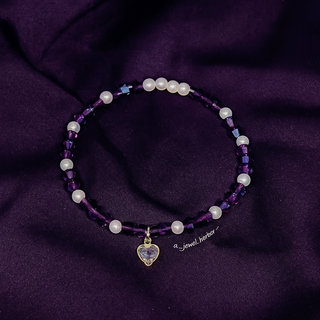 Midnight Amethyst Heart